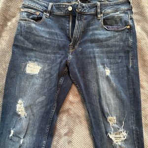 Mens Guess collection slim straight distressed jeans